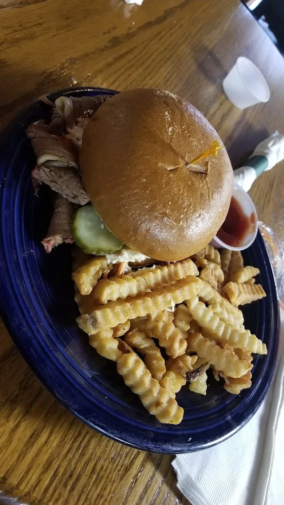 Briskette Sandwhich with Cloudy William's World Famous Award Winning BBQ Sauce