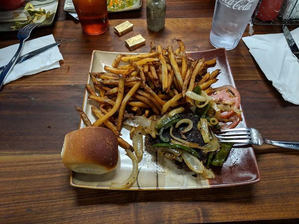 Hamburger Steak with French Fries